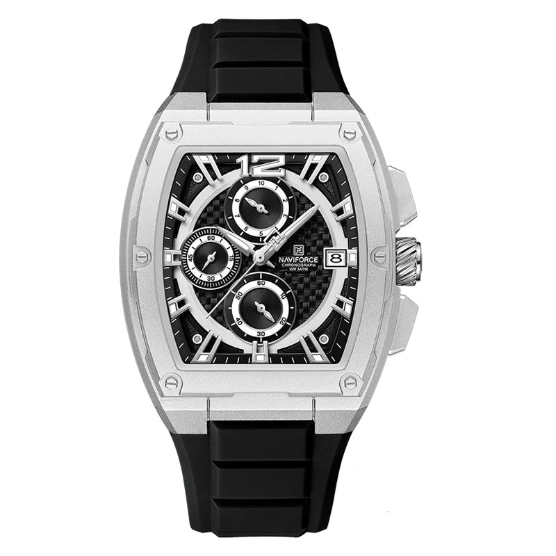 Relógio Masculino Cronógrafo Prata Force Air