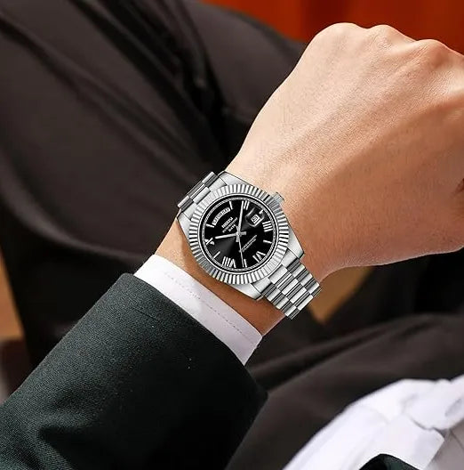 Relógio Quartzo Preto President Date