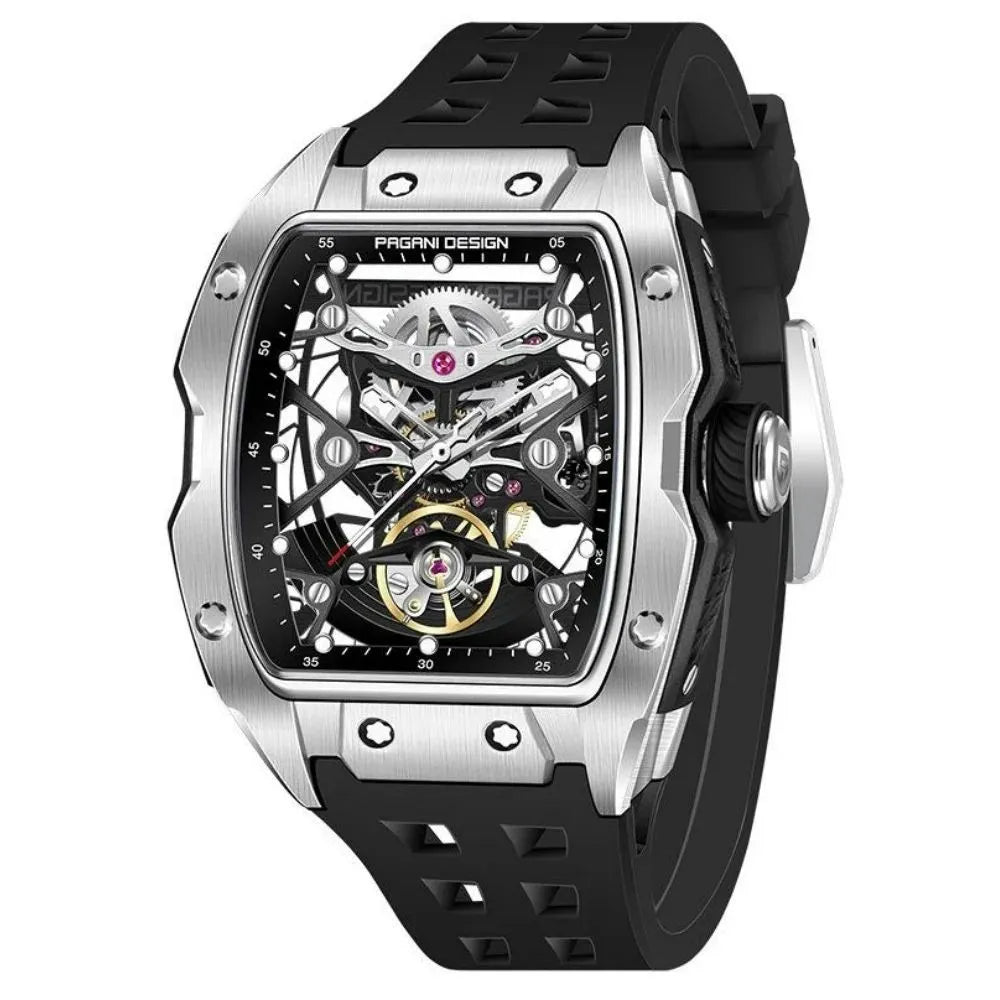 Relógio Automático Prata Spectra Tourbillon