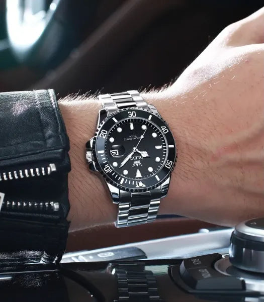 Relógio Masculino Quartzo Preto Sub Date