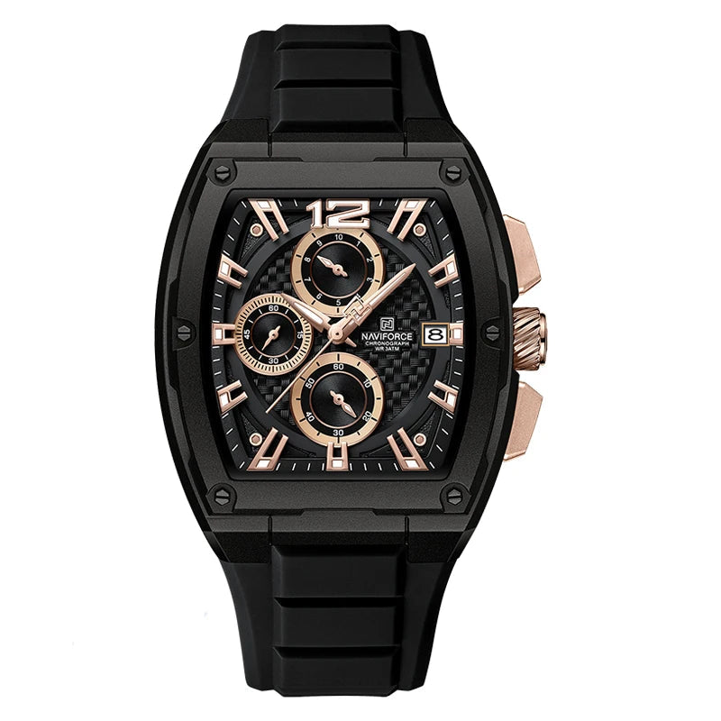 Relógio Cronógrafo Preto Dourado Force Air