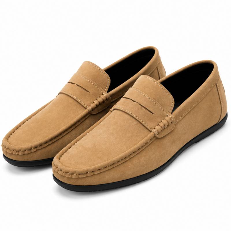 Sapato Mocassim Masculino Valenteo Alberti Cáqui