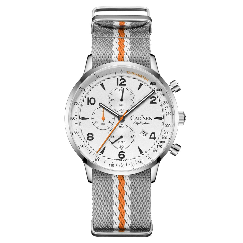 Relógio Cronógrafo Branco Seagull