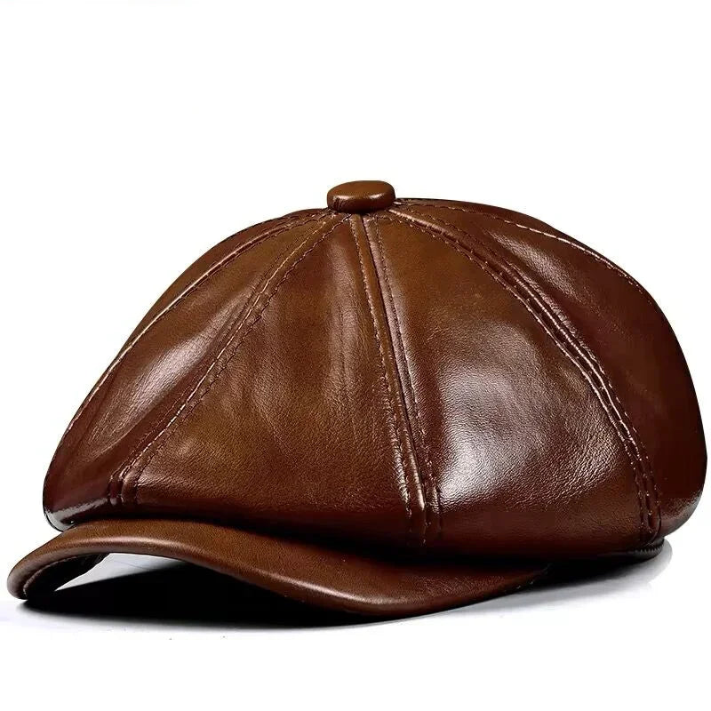 boina masculina couro legítimo burton marrom