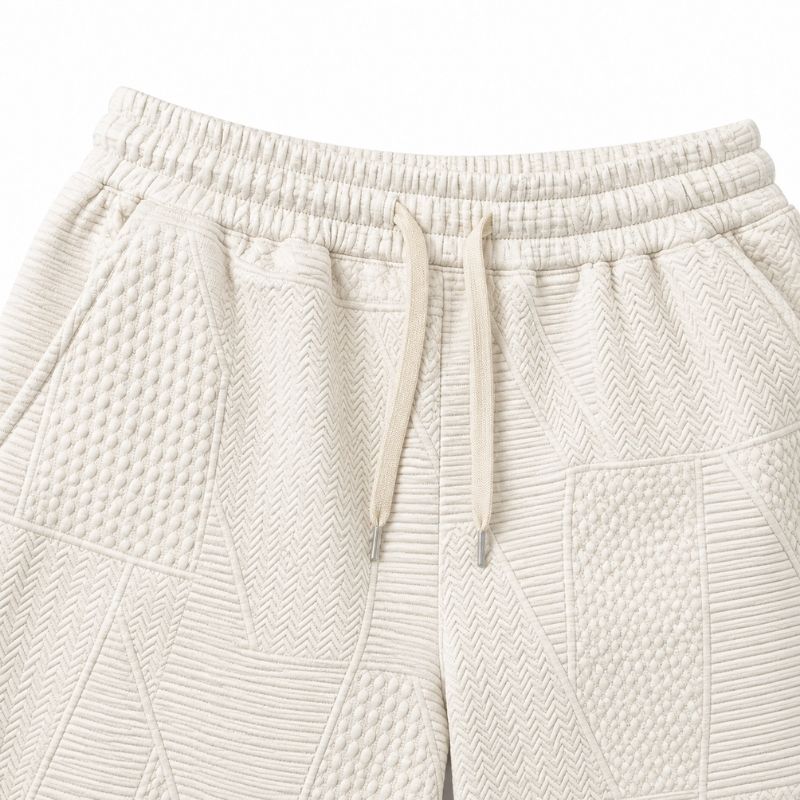 Bermuda Masculina Moletom Valenteo Wentford Off white
