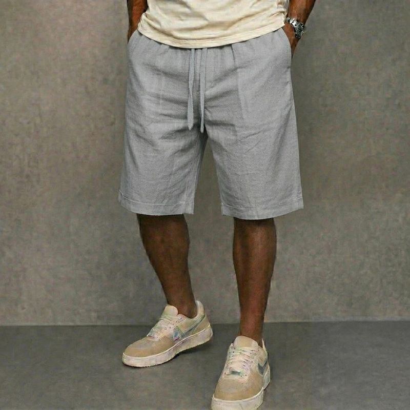 Bermuda Masculina Social Valenteo Costiera Cinza
