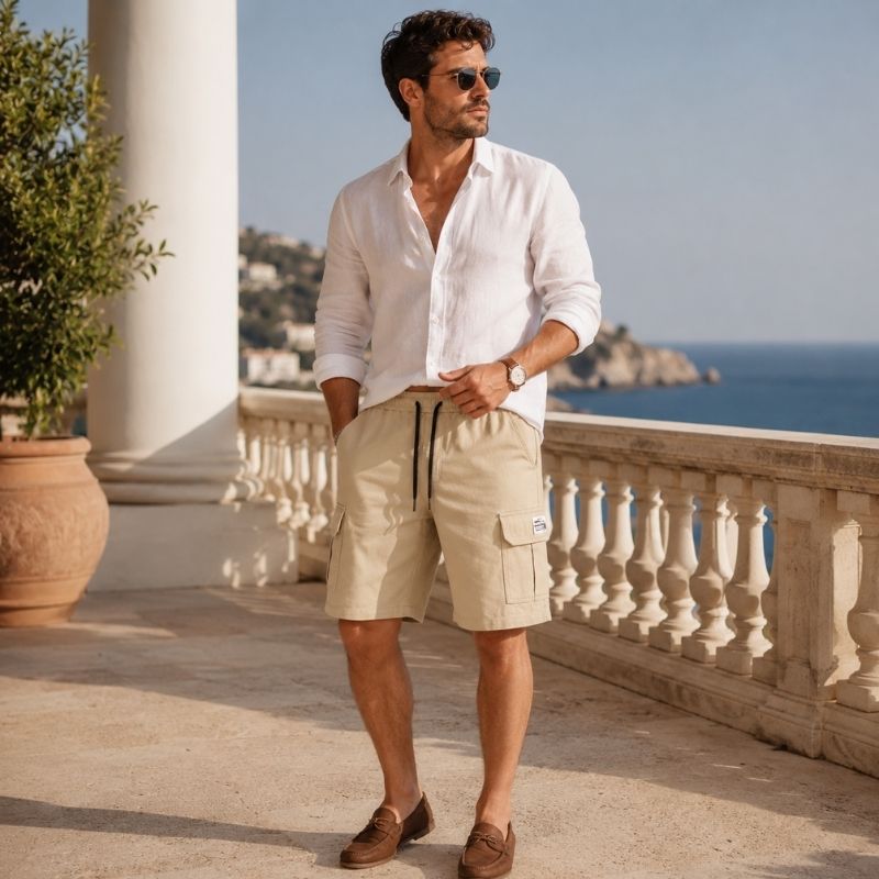 Bermuda Masculina Valenteo Maratea Algodão