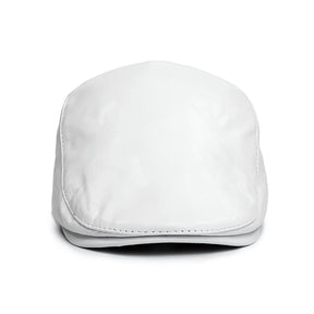Boina Masculina em Couro branca