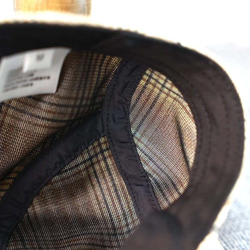 Boina Masculina em Linho xadrex
