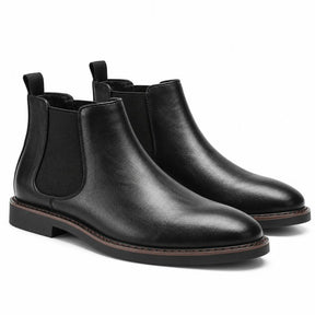 Bota de Couro Slip On Preto