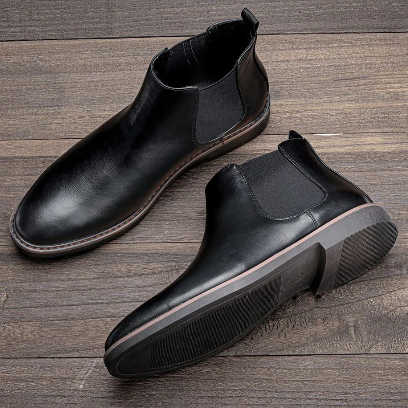 Bota de Couro Slip On Masculina Valenteo King Ranch Preta