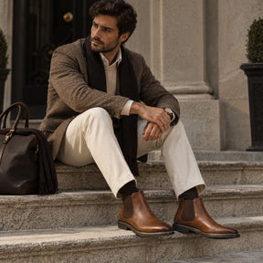 Bota de Couro Slip On Masculina Valenteo King Ranch Modelo