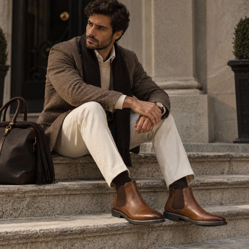 Bota de Couro Slip On Masculina Valenteo King Ranch Modelo