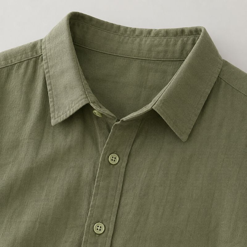 Camisa Masculina Linho Manga Curta