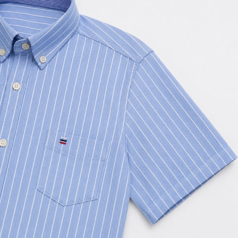 Camisa Masculina Listrada Manga Curta
