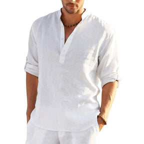 Camisa Masculina Longa Valenteo Castelaro Social Algodão