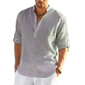 Camisa Masculina Longa Valenteo Castelaro Cinza Social