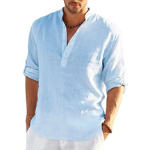 Camisa Masculina Longa Valenteo Castelaro Azul Claro