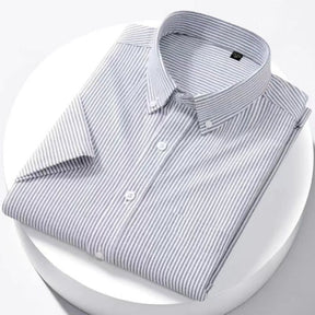 Camisa Masculina Manga Curta Valenteo Leonzio Cinza