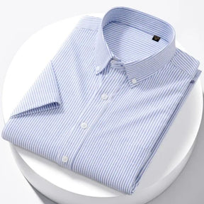 Camisa Masculina Manga Curta Valenteo Leonzio Azul
