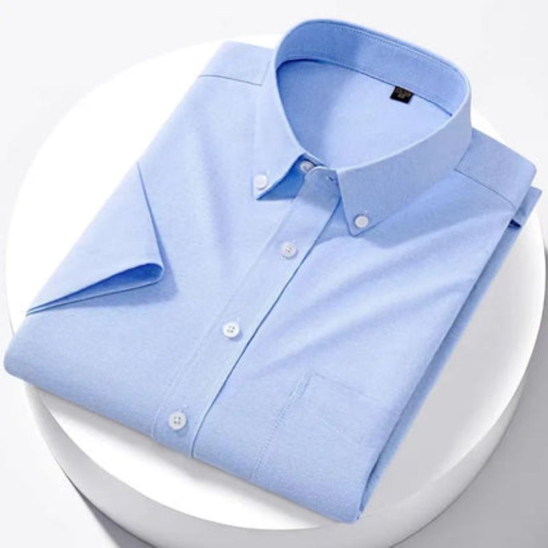 Camisa Masculina Manga Curta Valenteo Raviano Azul