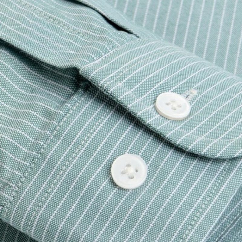 Camisa Masculina Social Listrada em Algodão Valenteo Albrizzi Botões