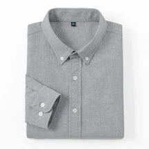 Camisa Masculina Social Oxford Valenteo Castellani Cinza
