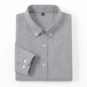 Camisa Masculina Social Oxford Valenteo Castellani Cinza