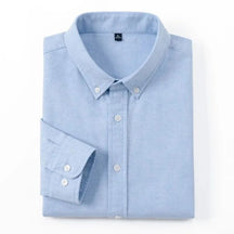 Camisa Masculina Social Oxford Valenteo Castellani Azul