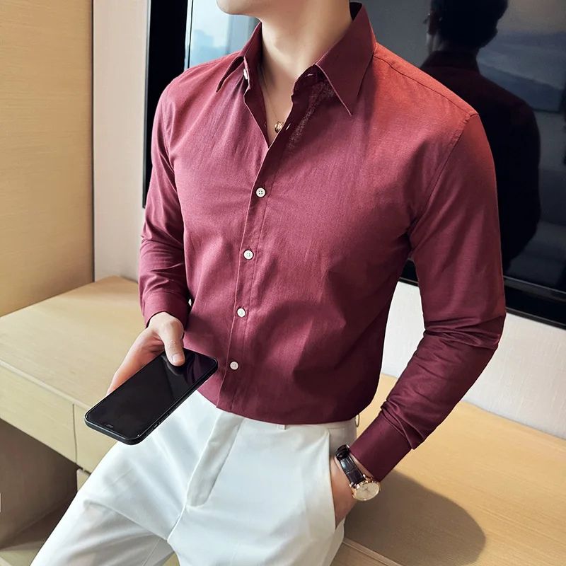 Camisa Masculina Social em Linho e Algodão Elegante