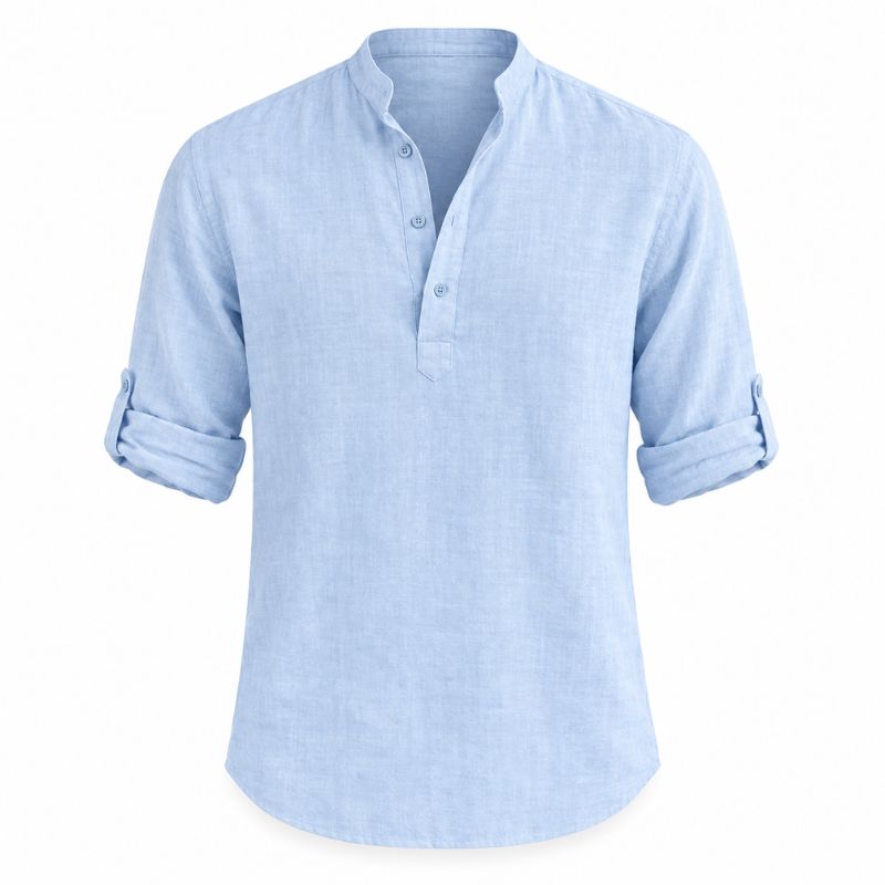Camisa Masculina em Algodão e Linho Valenteo Biancardi