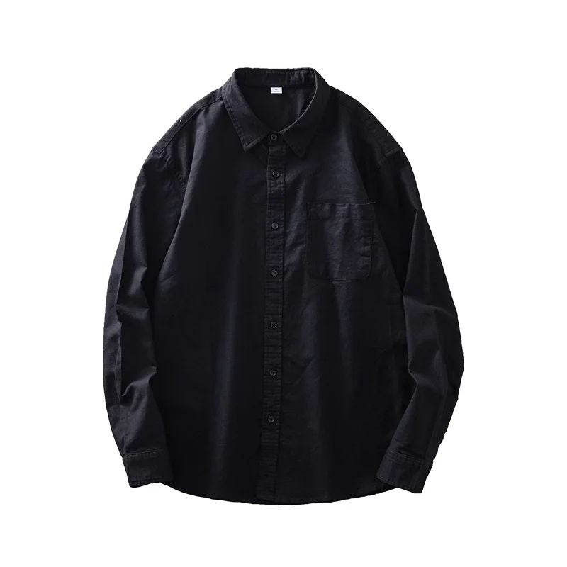 Camisa Masculina em Linho e Algodão Valenteo Donati Preto