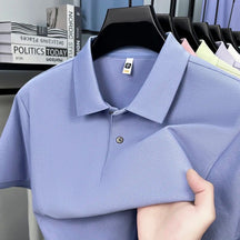 Camiseta Gola Polo Algodão Valenteo Alverio Azul Oxford