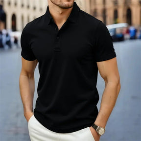 Camiseta Gola Polo Poliéster Valenteo Montavio Preto