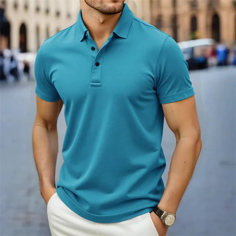 Camiseta Gola Polo Poliéster Valenteo Montavio Azul
