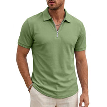 Camiseta Gola Polo Zíper Poliester Valenteo Serenzo Verde