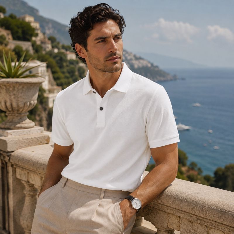 Camiseta Gola Polo de Algodão Valenteo Bellestro