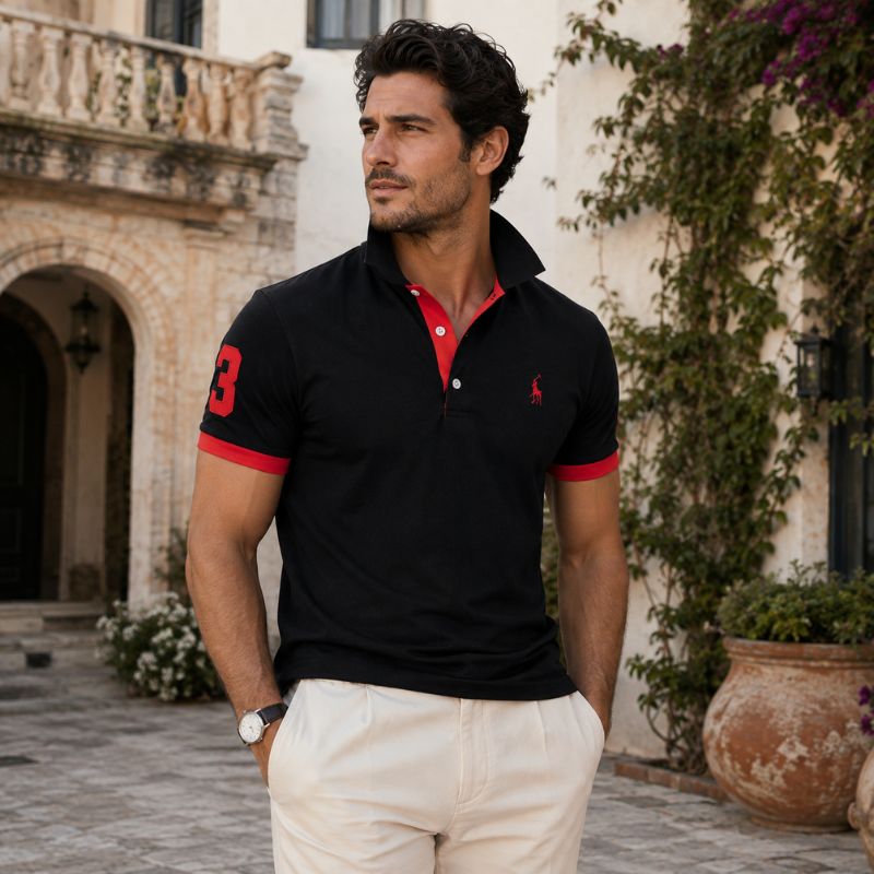 Camiseta Masculina Gola Polo Valenteo Caldieri