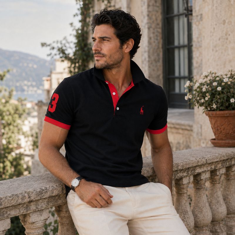 Camiseta Gola Polo Valenteo Caldieri Masculina