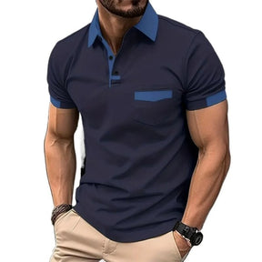 Camiseta Gola Polo Valenteo Valdora Azul escuro e azul claro