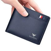 Carteira Masculina Valenteo Slim em Couro Azul
