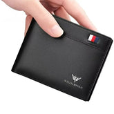 Carteira Masculina Valenteo Slim em Couro Preto