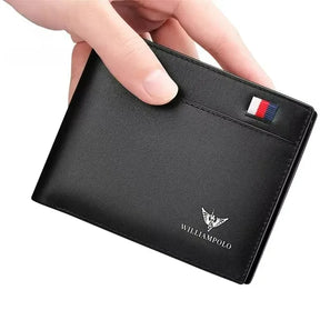 Carteira Masculina Valenteo Slim em Couro Preto