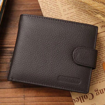 Carteira Masculina em Couro Legitimo Valenteo Ravelli Marrom