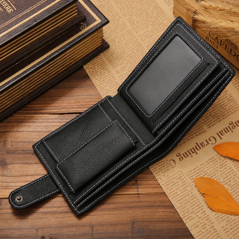 Carteira Masculina em Couro Preto