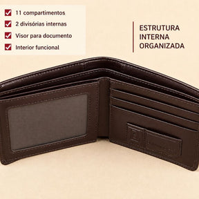 Carteira Masculina em Couro Valenteo Venturo Interna