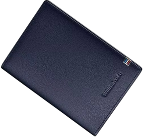 Carteira masculina Porta-cartões Valenteo em Couro Azul