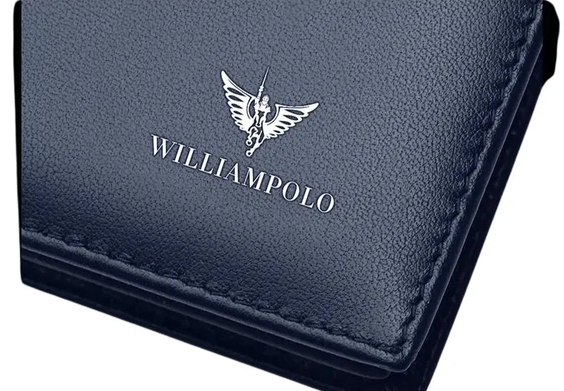 Carteira Masculina Valenteo Slim em Couro Azul