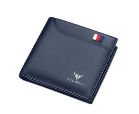 Carteira Masculina Valenteo Slim em Couro Azul