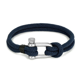 Pulseira Masculina em Aço com Corda Trançada Nauter